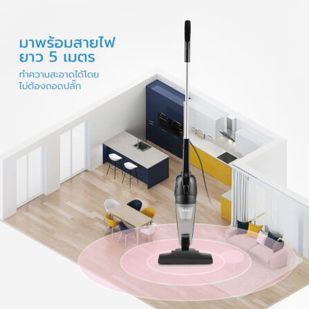 เครื่องดูดฝุ่นแบบด้าม MIDEA รุ่น MS861THBK (BLACK)_5
